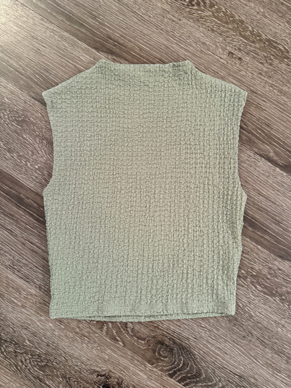 Abercrombie & Fitch High Neck Textured Sleeveless Top